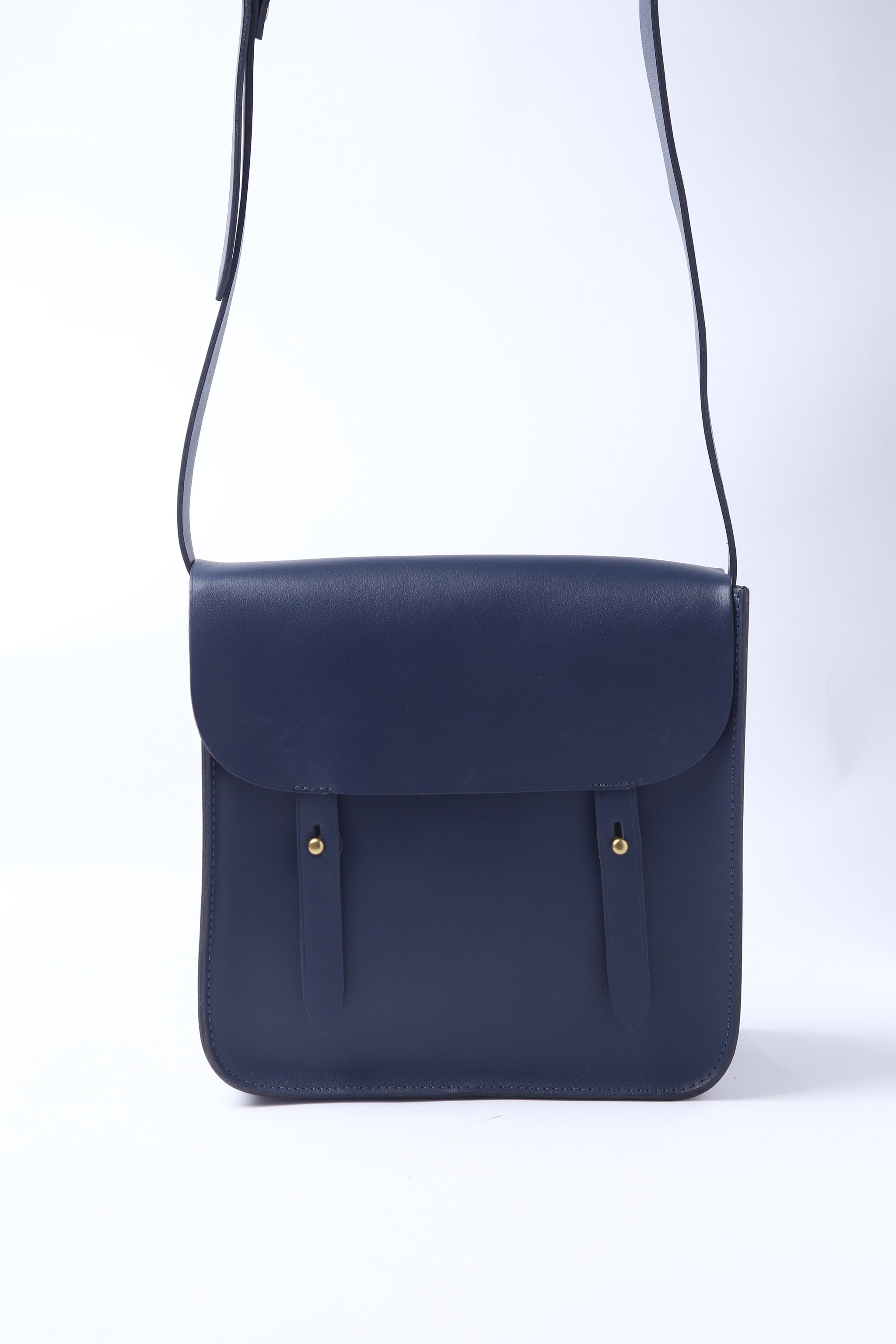 Blue Firm Leather Satchel Bag Unisex – Hannah Bazaar Accessories